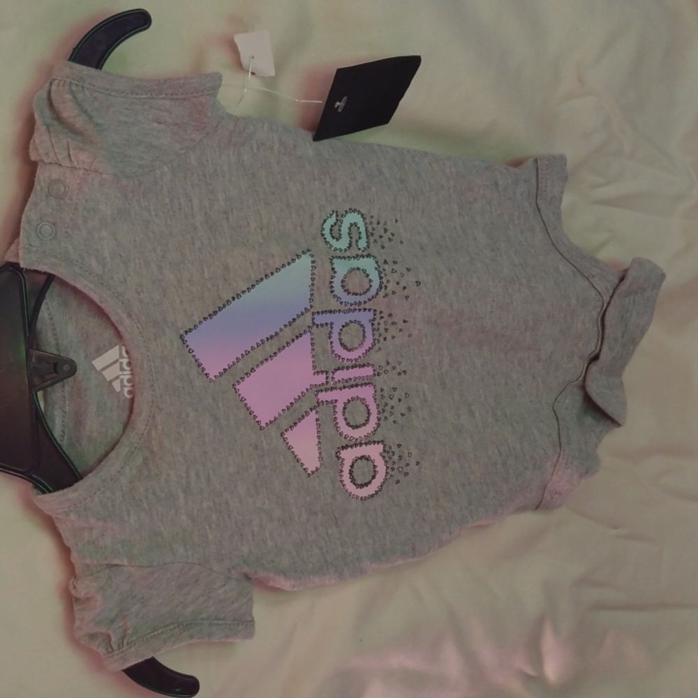 Adidas onesie  size 3m grey